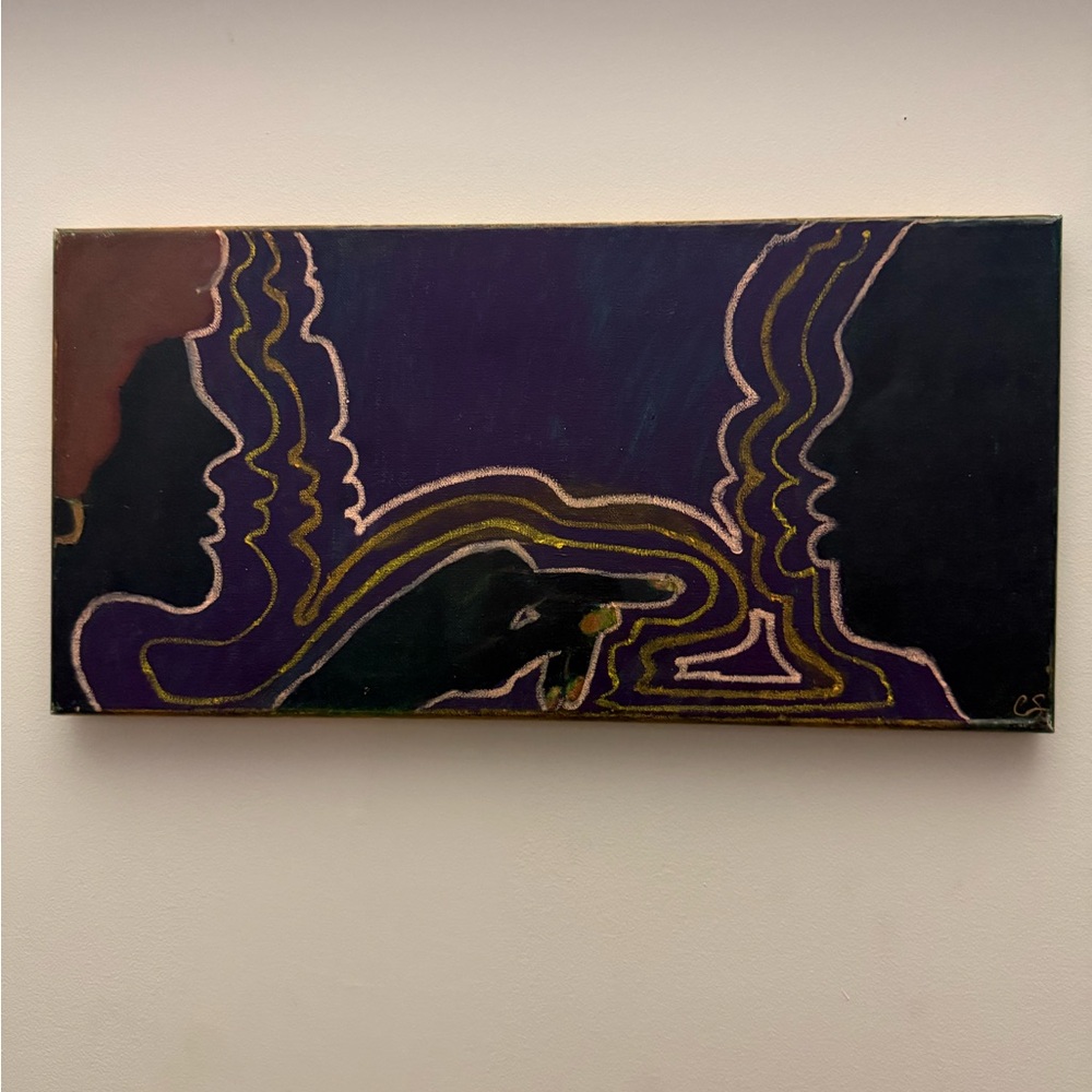 “Motherhood”, Acrylic and Pastel on Canvas, 12 x 20inches